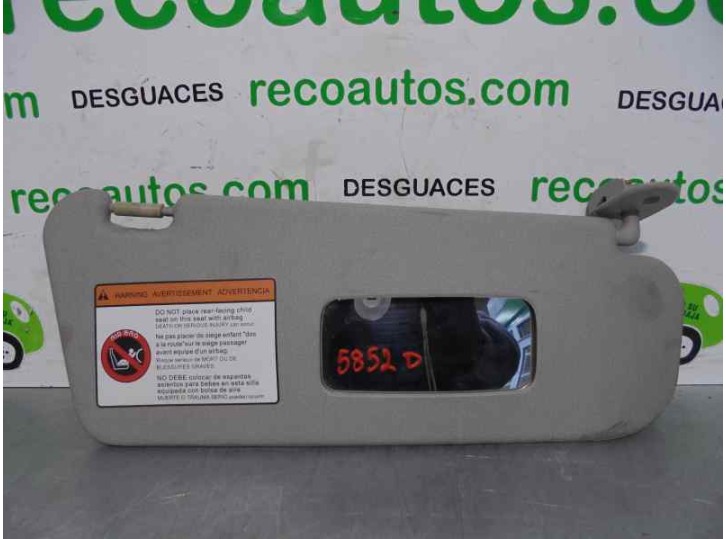 Recambio de parasol derecho para chevrolet kalos 1.4 cat referencia OEM IAM 96537730 