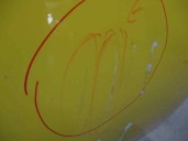 Replacement left front door for Fiat Coupe (175) 2.0 16V CAT OEM IAM reference 46306799 YELLOW 2 DOORS