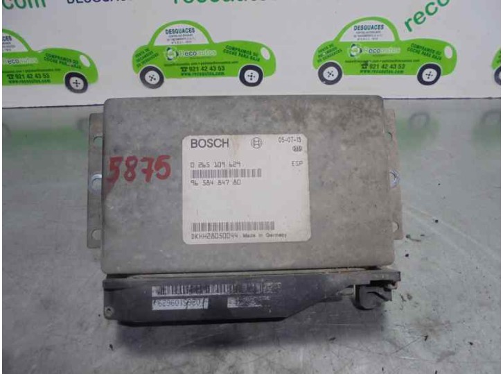 Replacement ABS control unit for Peugeot 607 (S1) 2.2 HDI FAP CAT OEM IAM reference 9658484780 0265109629 BOSCH