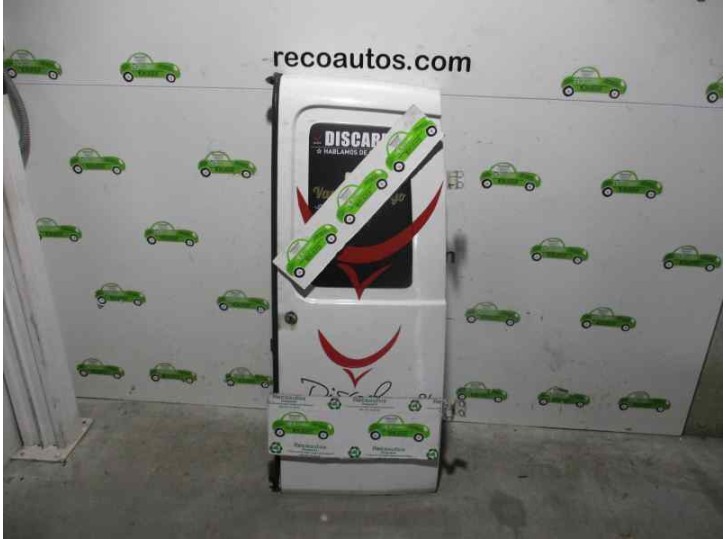Replacement rear right door for Fiat Doblo Cargo (223) 1.2 CAT OEM IAM reference 51934386 WHITE, LABELED 4 DOORS