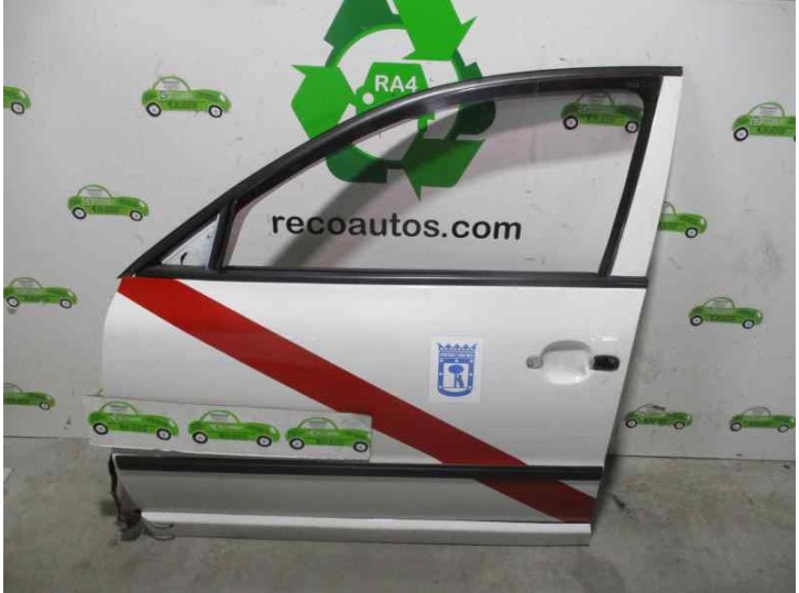 Replacement front left door for Skoda Superb (3U4) 1.9 TDI OEM IAM reference 3B4831051B WHITE 4 DOORS