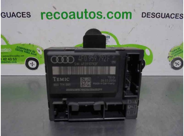 Recambio de centralita cierre para audi a6 berlina (4f2) 3.0 v6 24v tdi referencia OEM IAM 4F0959792F 