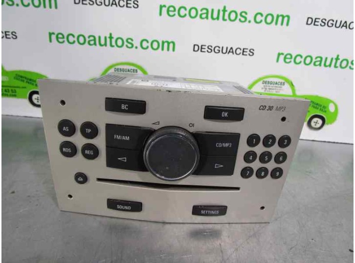 Recambio de sistema audio / radio cd para opel astra h ber. 1.7 16v cdti referencia OEM IAM 13255553 497316088 GRUNDIG