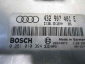 Replacement engine control unit (ECU) for Audi A6 Avant (4B5) 2.5 V6 24v TDI OEM IAM reference 4B2907401E 0281010394 BOSCH