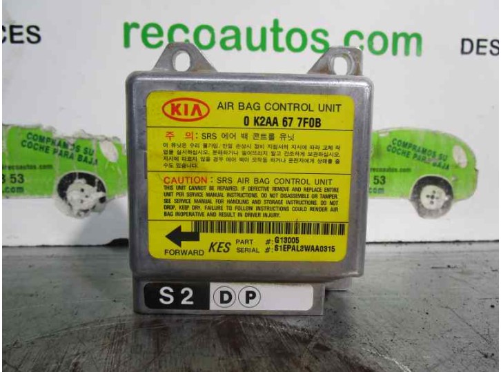 Recambio de centralita airbag para kia sephia ll 1.5 cat referencia OEM IAM 0K2AA677F0B  