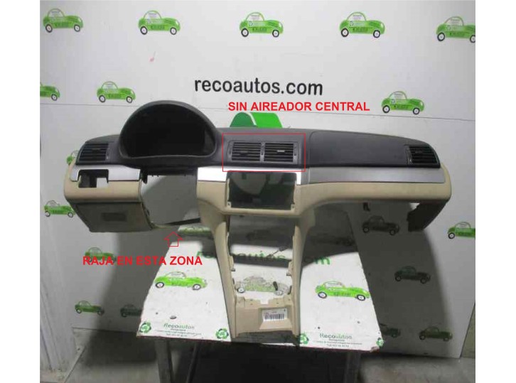 Recambio de salpicadero para bmw serie 3 coupe (e46) 320 cd referencia OEM IAM 51457143207 NEGRO Y MARRON 