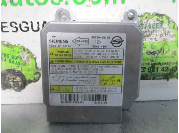 Recambio de centralita airbag para ssangyong rexton 2.7 turbodiesel cat referencia OEM IAM 8625008120 5WY64007 SIEMENES