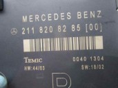 Recambio de centralita cierre para mercedes-benz clase e (w211) berlina e 320 cdi (211.026) referencia OEM IAM 2118208285 004013