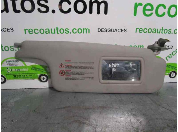 Recambio de parasol derecho para renault megane ii coupe/cabrio 1.6 16v referencia OEM IAM 8200262288 