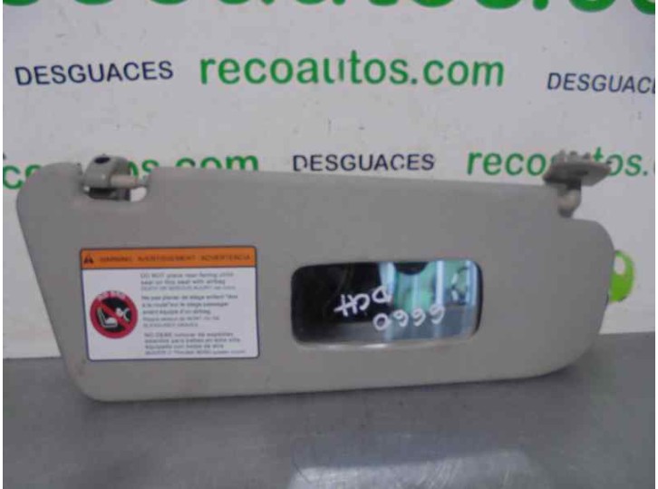 Recambio de parasol derecho para chevrolet aveo 1.4 cat referencia OEM IAM 96650104 