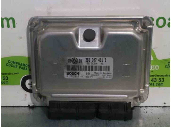 Replacement engine ECU for Volkswagen Passat Variant (3B6) 2.5 V6 TDI OEM IAM reference 3B1907401B 0281010447 BOSCH