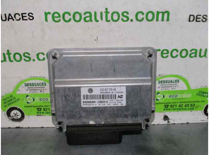 Recambio de centralita cambio automatico para volkswagen touareg (7la) 5.0 v10 tdi cat (ayh) referencia OEM IAM 0AD927755AB 5WP2