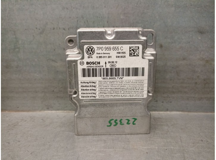 Replacement airbag control unit for Porsche Cayenne (92A) 3.0 Diesel OEM IAM reference 7P0959655C 0285011201 BOSCH