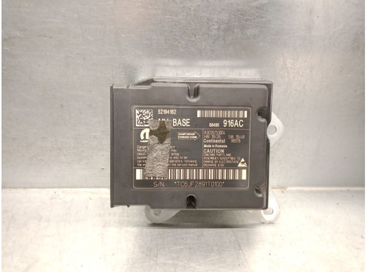 Replacement airbag control unit for Jeep Compass (MP, M6, MV, M7) 1.3 OEM IAM reference 52194162 A3C05753004 CONTINENTAL