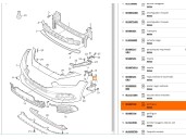 Replacement front bumper reinforcement for Seat Leon (KL1, KLG) 1.0 TSI OEM IAM reference 5FA807183 