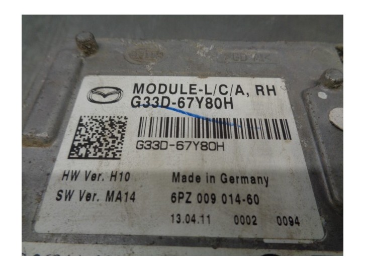 Recambio de centralita luces para mazda cx-7 (er) 2.2 turbodiesel cat referencia OEM IAM G33D67Y90J 6PZ00901470 