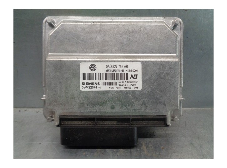Recambio de centralita cambio automatico para volkswagen touareg (7la) tdi r5 referencia OEM IAM 0AD927755AB 5WP22074 SIEMENS