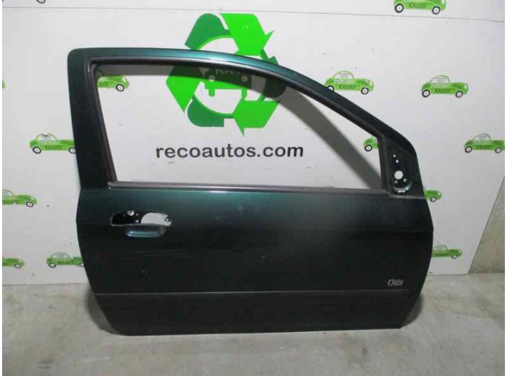 Replacement front right door for Hyundai Getz (TB) 1.5 CRDi CAT OEM IAM reference 760041C221 DARK GREEN 3 DOORS