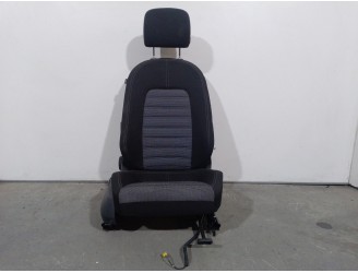 Replacement front right seat for Volkswagen CC (358) TDi OEM IAM reference 3C8881405FP BLACK LEATHER AND FABRIC 4 DOORS
