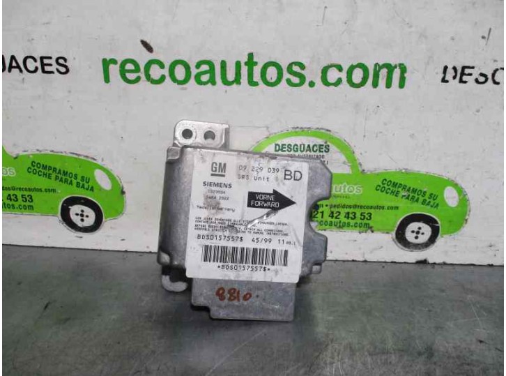 Recambio de centralita airbag para opel vectra b berlina 2.2 16v dti cat (y 22 dtr / l50) referencia OEM IAM 09229039 