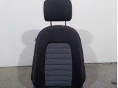 Replacement front right seat for Volkswagen CC (358) TDI OEM IAM reference 3C8881405FP BLACK LEATHER AND FABRIC 4 DOORS