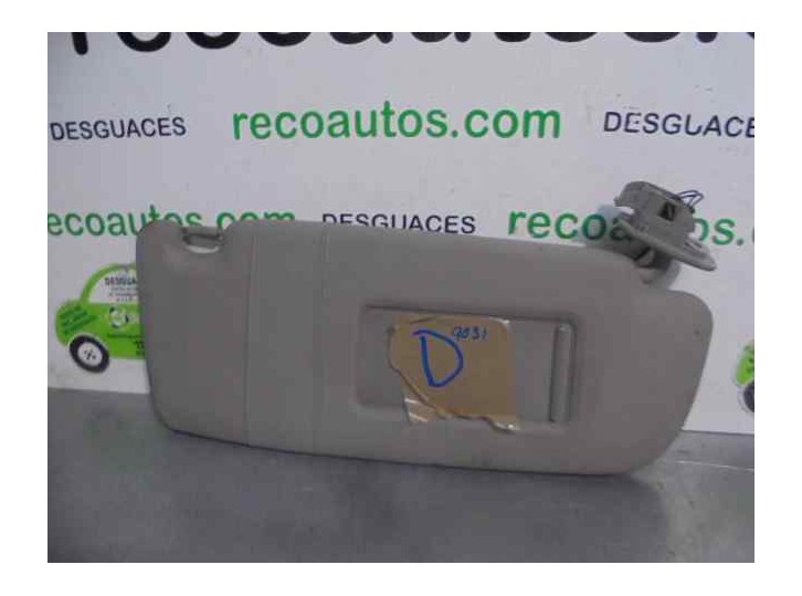 Recambio de parasol derecho para audi a4 berlina (8e) 2.0 16v fsi referencia OEM IAM 8D0857552G 