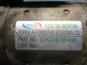 Recambio de motor arranque para kia shuma ii 1.6 ls 4 berlina referencia OEM IAM OK32618400  