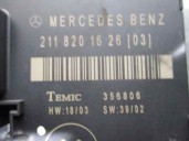 Recambio de centralita cierre para mercedes-benz clase e (w211) berlina 3.2 cdi cat referencia OEM IAM 2118201626 356806 TEMIC