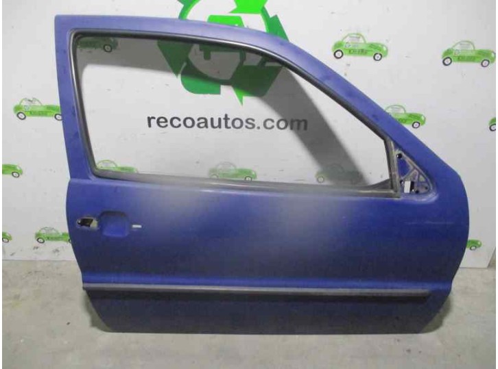 Recambio de puerta delantera derecha para volkswagen polo berlina (6n1) 1.05 referencia OEM IAM 6N3831056J AZUL 3 PUERTAS