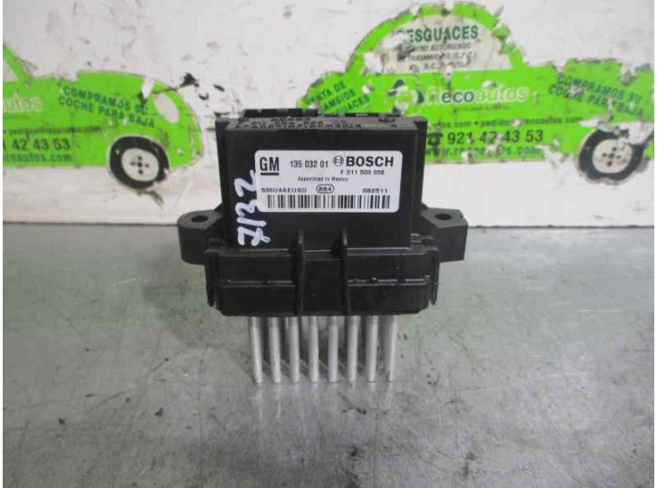 Recambio de resistencia calefaccion para chevrolet cruze 2.0 diesel cat referencia OEM IAM 13503201 F011500056 