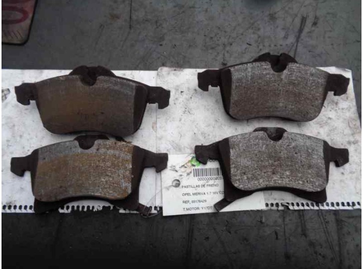 Recambio de pastillas de freno para opel meriva a 1.7 16v referencia OEM IAM 93176429  