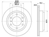 Recambio de disco freno trasero para mitsubishi montero (v60/v70) 3.2 di-d cat referencia OEM IAM MR407116 