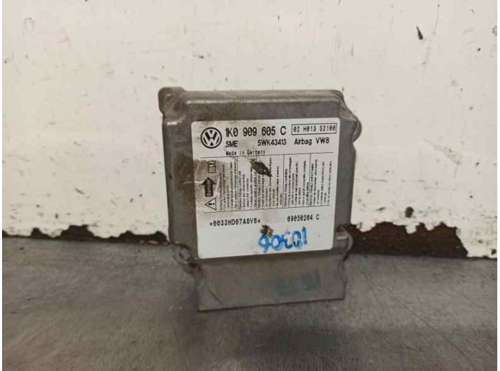 Recambio de centralita airbag para seat toledo (5p2) 1.9 tdi referencia OEM IAM 1K0909605C 5WK43413 SIEMENS