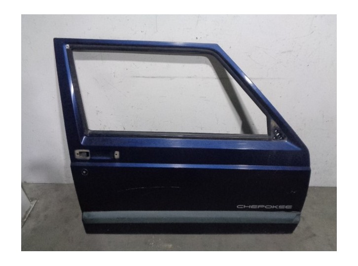 Replacement front right door for Jeep Cherokee (J) 2.5 turbodiesel OEM IAM reference 55175424 BLUE 3 DOORS