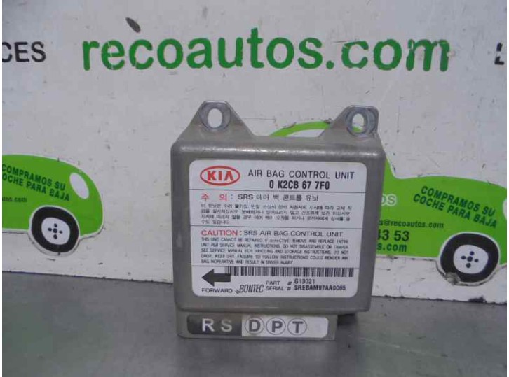 Recambio de centralita airbag para kia carens 1.8 cat referencia OEM IAM 0K2FE677F0  