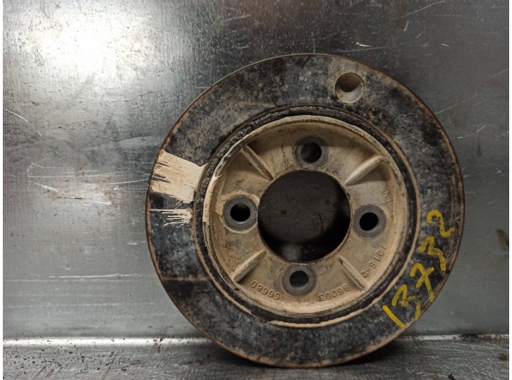 Replacement crankshaft pulley for Citroën AX 1.4 diesel (K9A) OEM IAM reference 9600356680 