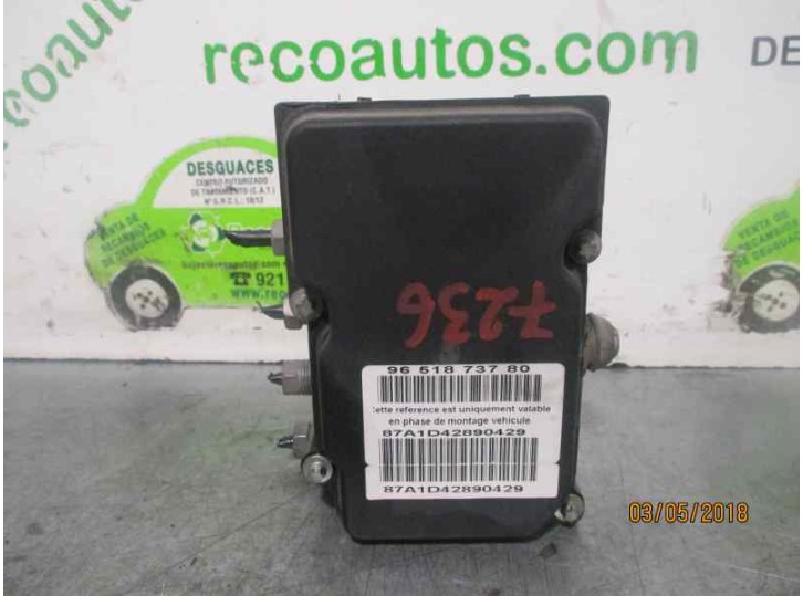 Recambio de abs para peugeot 307 break / sw (s1) 1.6 hdi referencia OEM IAM 9651873780 0265231476 BOSCH