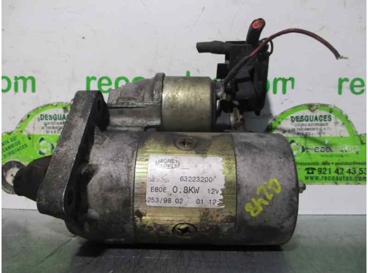 Replacement starter motor for Lancia Lancia Y 1.1 CAT OEM IAM reference 63223200 E80E MAGNETI MARELLI