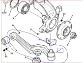 Recambio de brazo suspension inferior delantero izquierdo para peugeot 205 berlina 1.8 diesel referencia OEM IAM 352051  