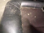 Recambio de asientos traseros para hyundai i30 style referencia OEM IAM CUERO NEGRO Y TELA ROJA 5 PUERTAS