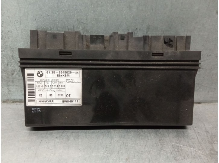 Recambio de modulo electronico para bmw 5 (e60) 525 i referencia OEM IAM 61356945029 E6XKBM 5WK49111 SIEMENS