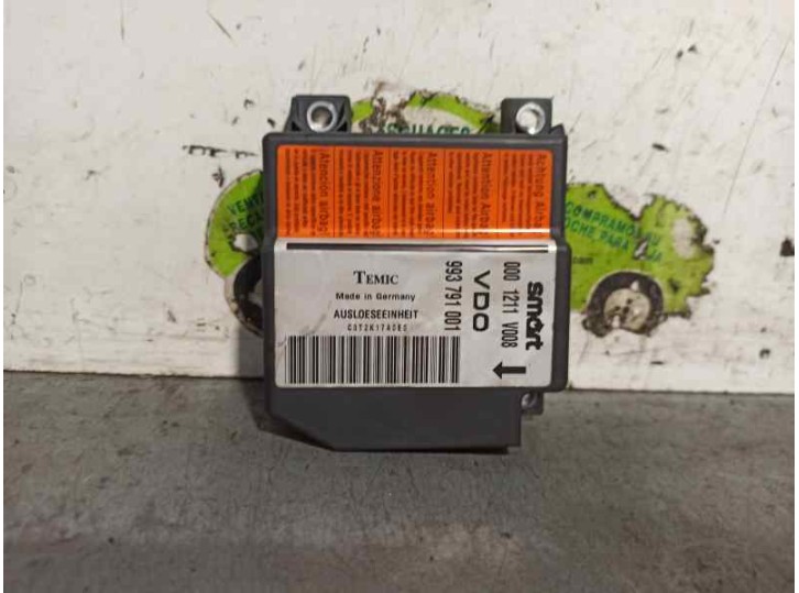 Recambio de centralita airbag para smart coupe 0.6 turbo cat referencia OEM IAM 0001211V008 993791001 VDO