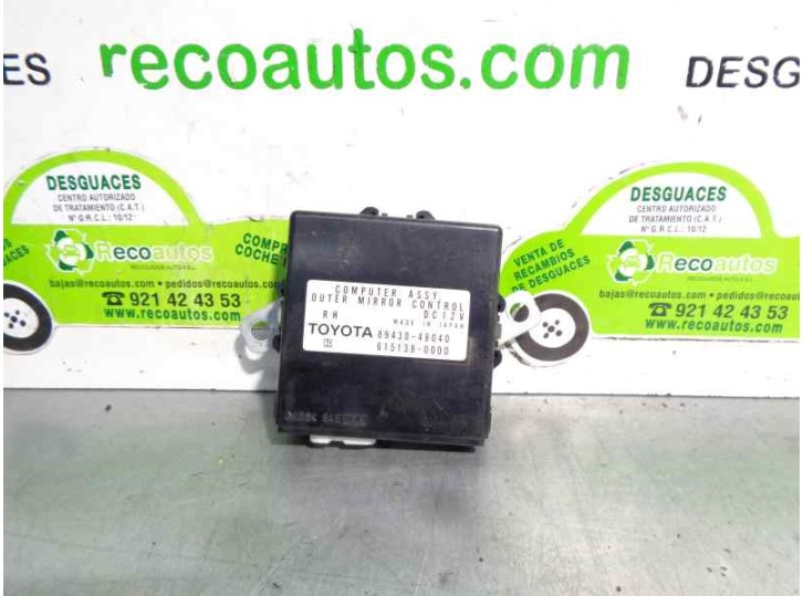 Recambio de modulo electronico para lexus rx 300(mcu35) 3.0 v6 cat referencia OEM IAM 8943048040 6151380000 