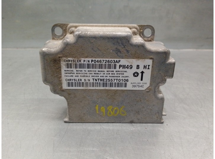 Replacement airbag control unit for Dodge Caliber 2.0 16V CRD CAT OEM IAM reference P04672603AF 04672603AF 