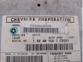 Replacement audio system / CD radio for Dodge Caliber 2.0 16V CRD CAT OEM IAM reference P05064363AB 5064362AA 