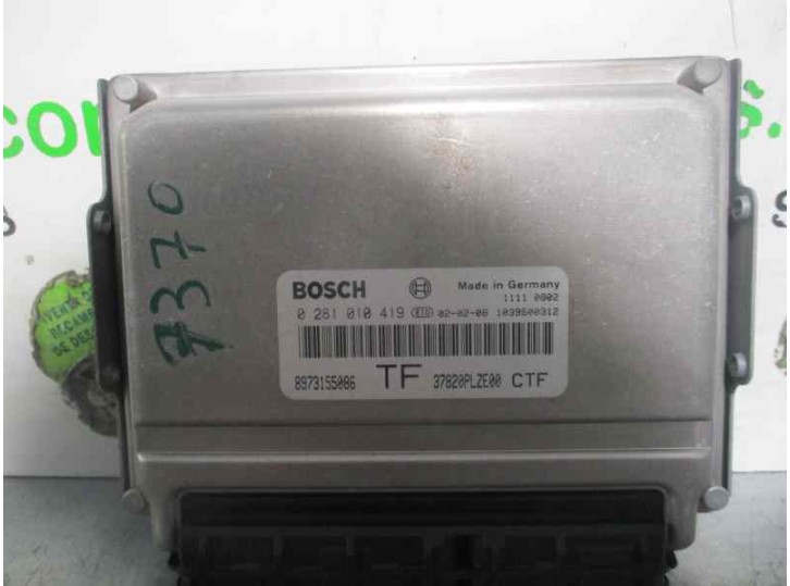 Replacement engine ECU for Honda Civic saloon 5 (EU7/8) 1.7 CDTi CAT OEM IAM reference 8973155086 0281010419 BOSCH