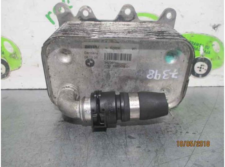 Recambio de enfriador aceite motor para bmw serie 5 berlina (e60) 2.5 24v turbodiesel cat referencia OEM IAM K0009 BEHR