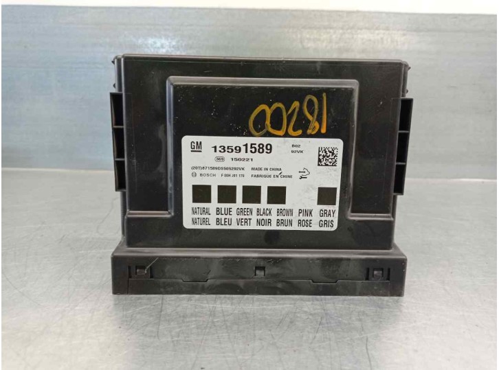 Recambio de centralita check control para opel corsa e 1.3 16v cdti referencia OEM IAM 13591589 F00HJ01170 BOSCH