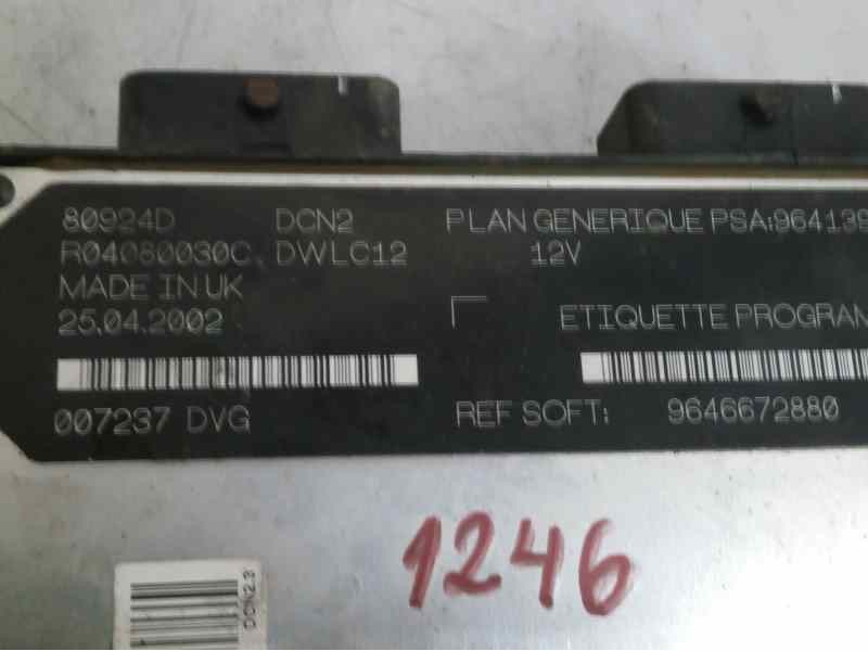 Recambio de centralita motor uce para peugeot 206 berlina 1.9 diesel referencia OEM IAM 9646672880 R04080030C LUCAS