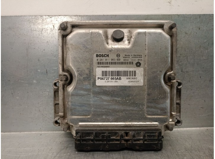 Replacement engine ECU for Chrysler Voyager IV (RG, RS) 2.5 CRD OEM IAM reference P04727665AB 0281011063 BOSCH